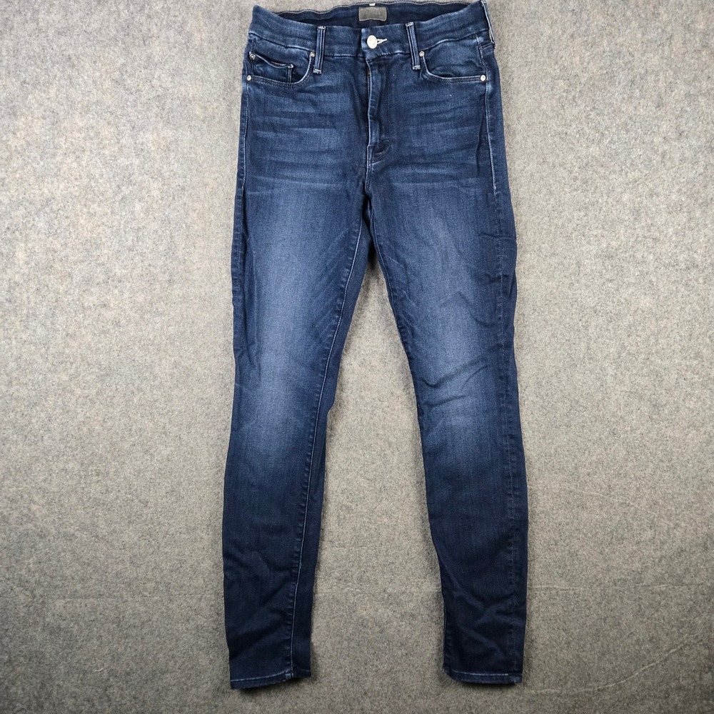 MOTHER The Looker Jeans Womens 28 Blue Tongue And Chic Skinny Denim Dark Wash